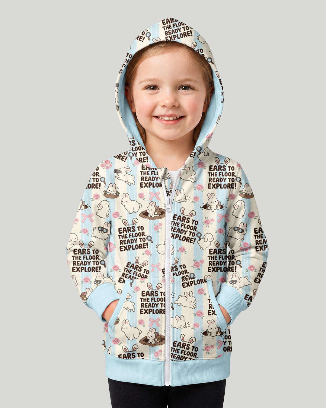 Ears To The Floor Bamboo Zip Hoodie