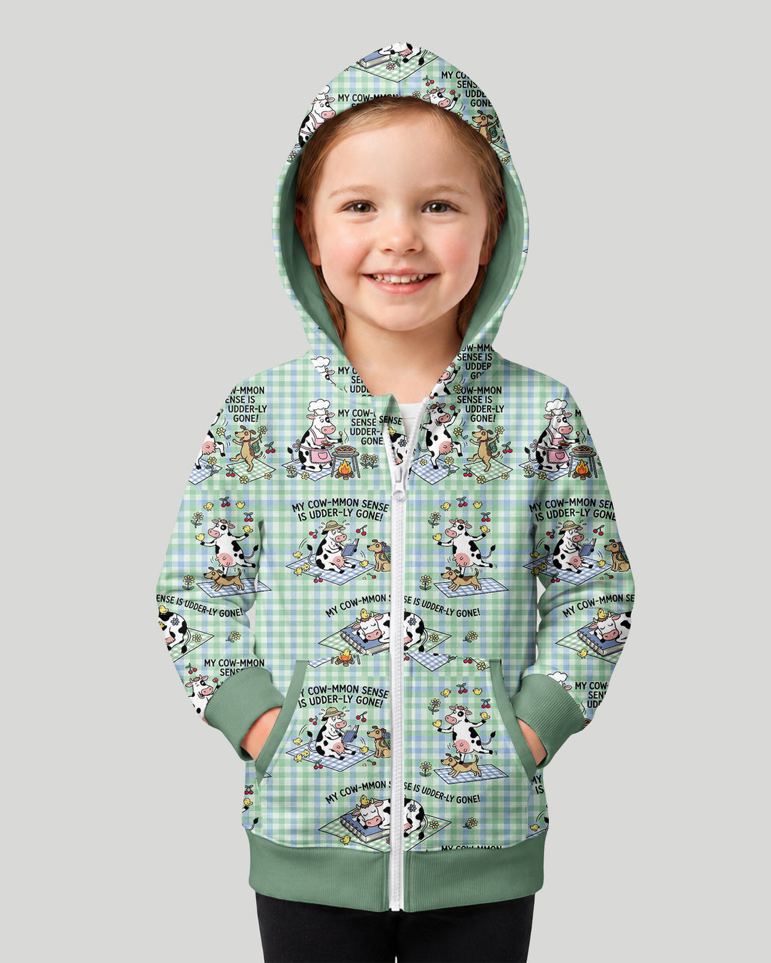 Common Sense Is Udderly Gone Bamboo Zip Hoodie