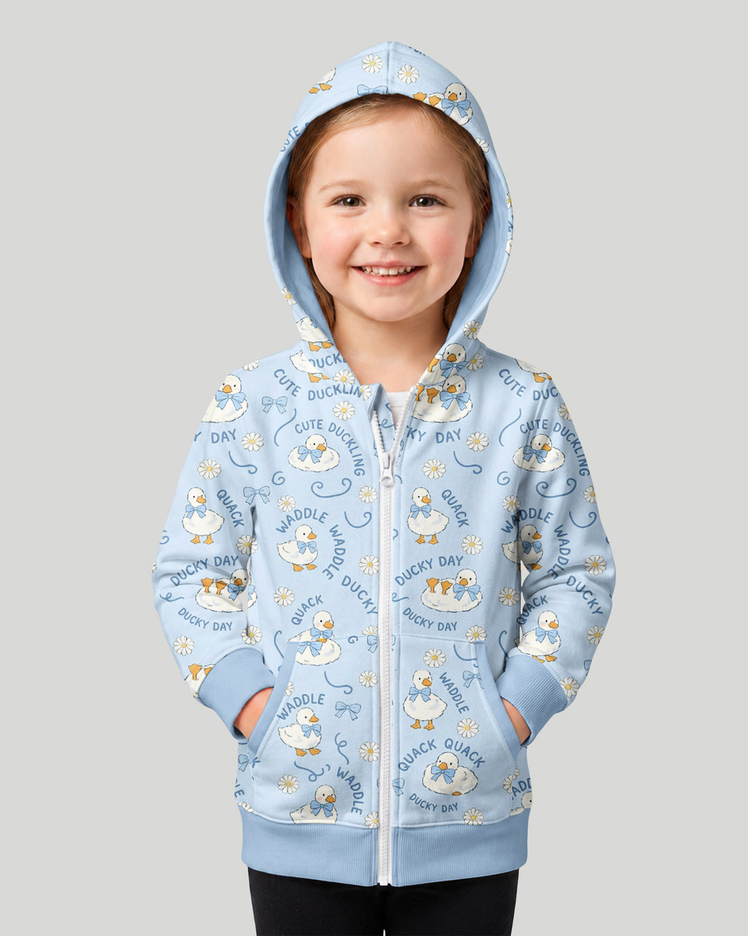 Happy Ducky Day Bamboo Zip Hoodie