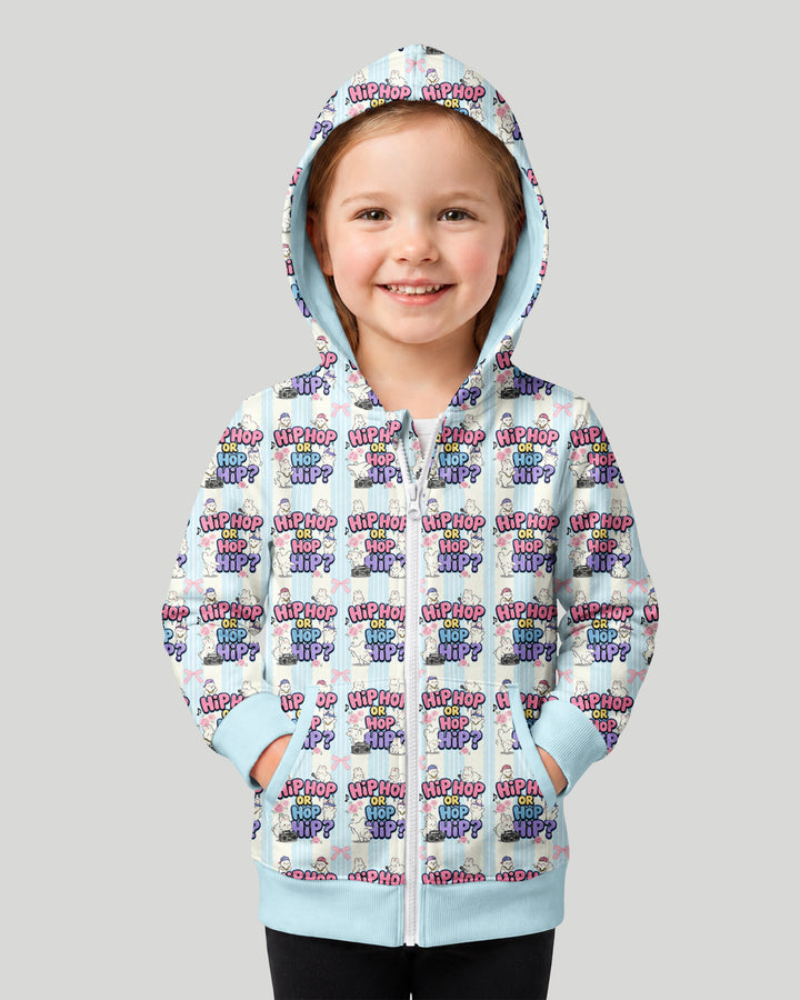 Boombox Bunny Bamboo Zip Hoodie