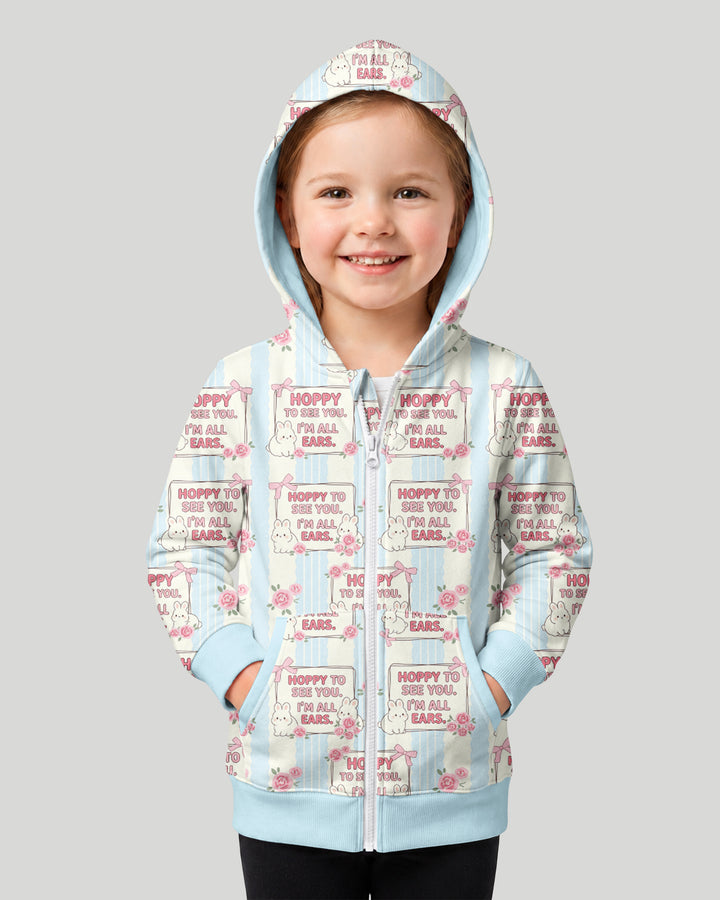 Hoppy To See You Bamboo Zip Hoodie