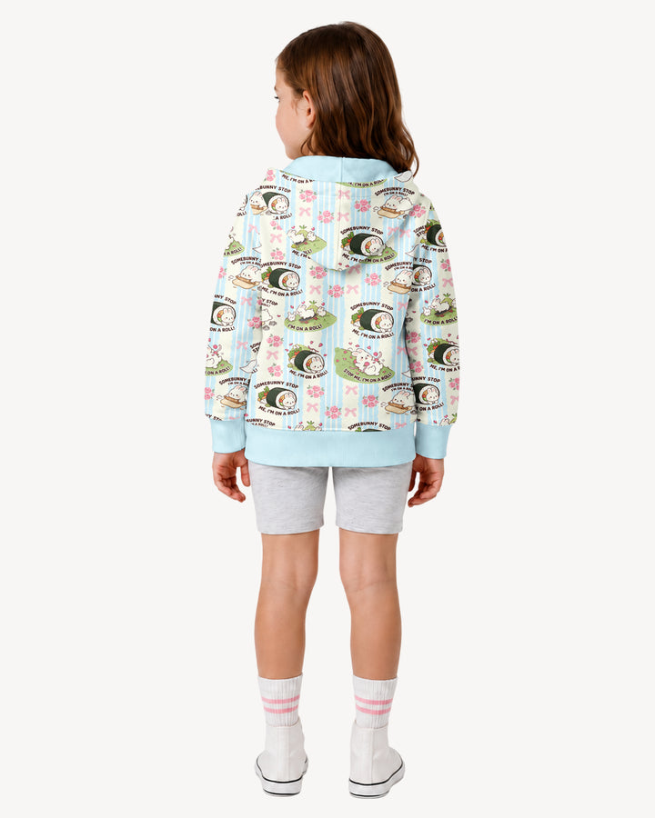 Bunny On A Roll Bamboo Zip Hoodie