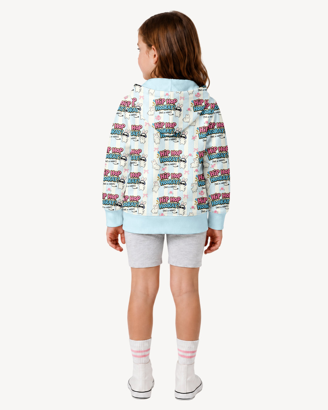 Hip Hop Bunny Bamboo Zip Hoodie