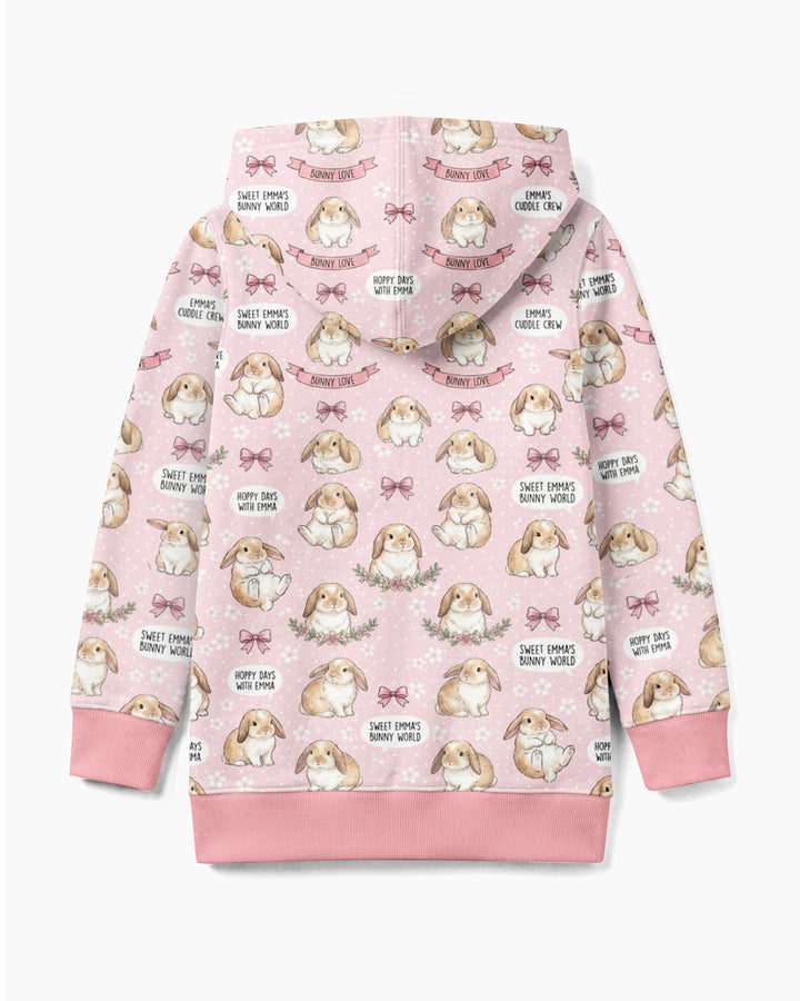 Sweet Bunny Worlds Bamboo Zip Hoodie