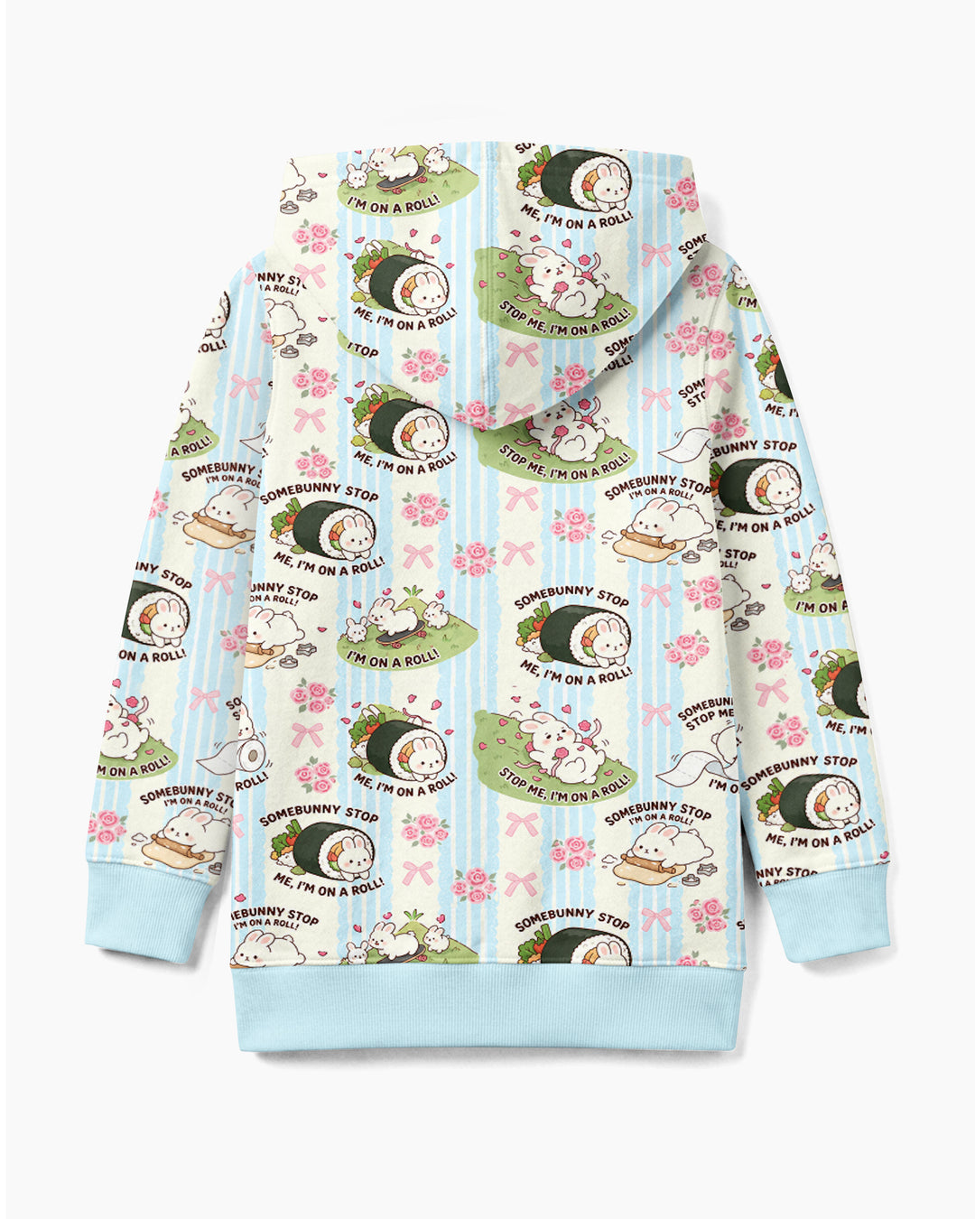 Bunny On A Roll Bamboo Zip Hoodie