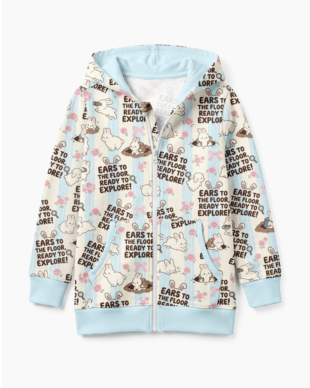 Ears To The Floor Bamboo Zip Hoodie