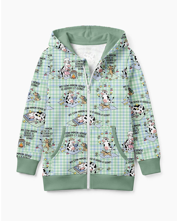 Common Sense Is Udderly Gone Bamboo Zip Hoodie