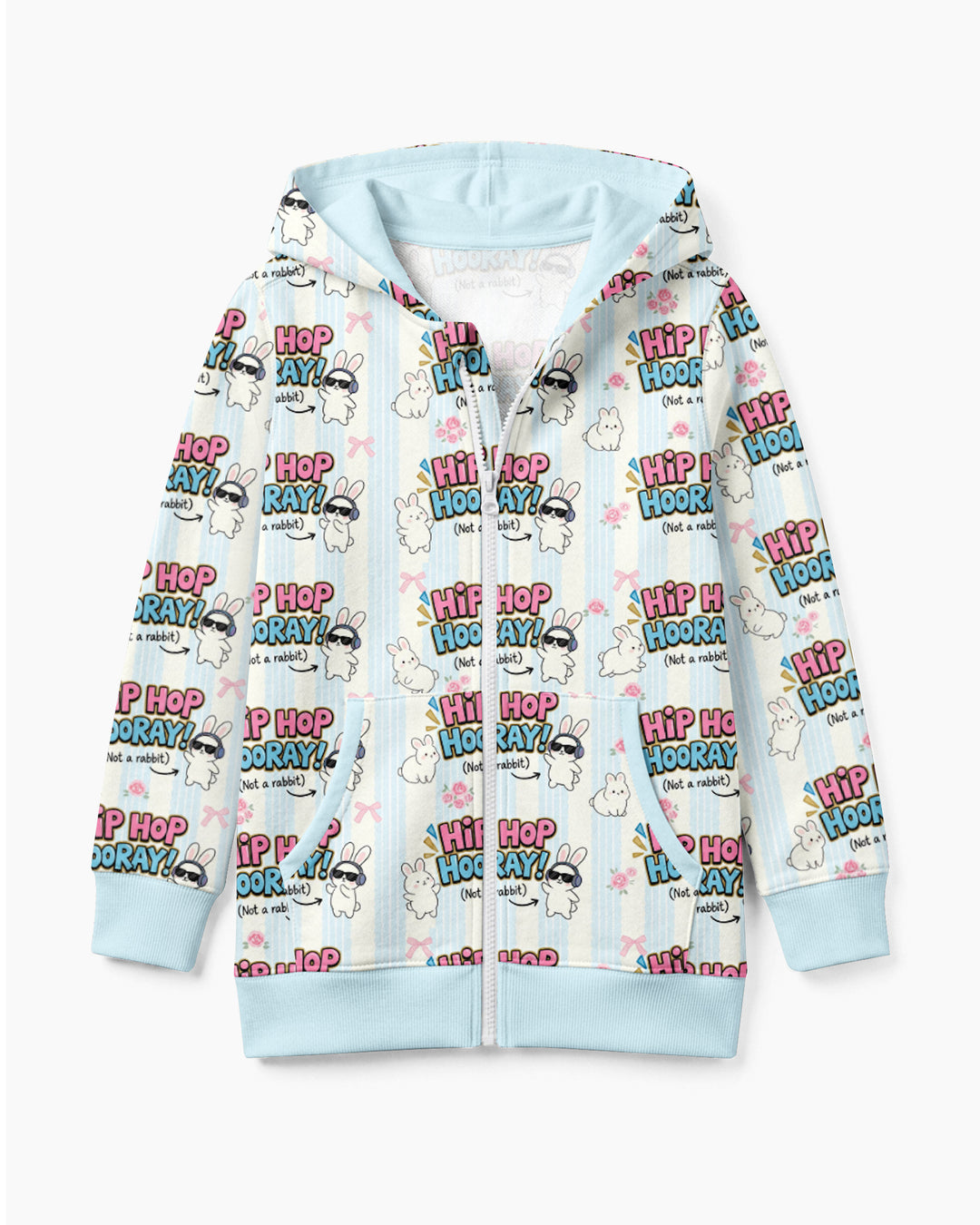Hip Hop Bunny Bamboo Zip Hoodie