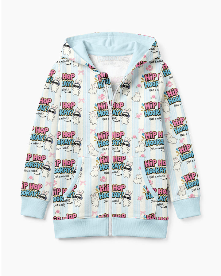 Hip Hop Bunny Bamboo Zip Hoodie