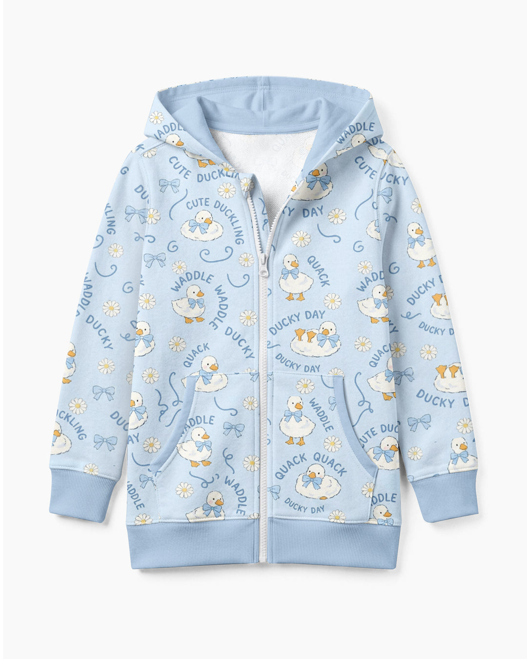 Happy Ducky Day Bamboo Zip Hoodie