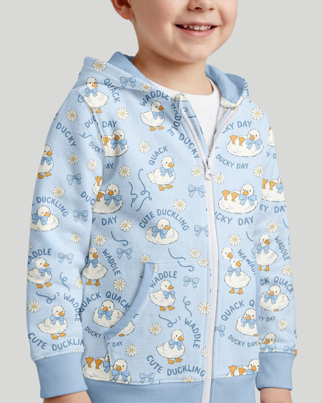 Happy Ducky Day Bamboo Zip Hoodie