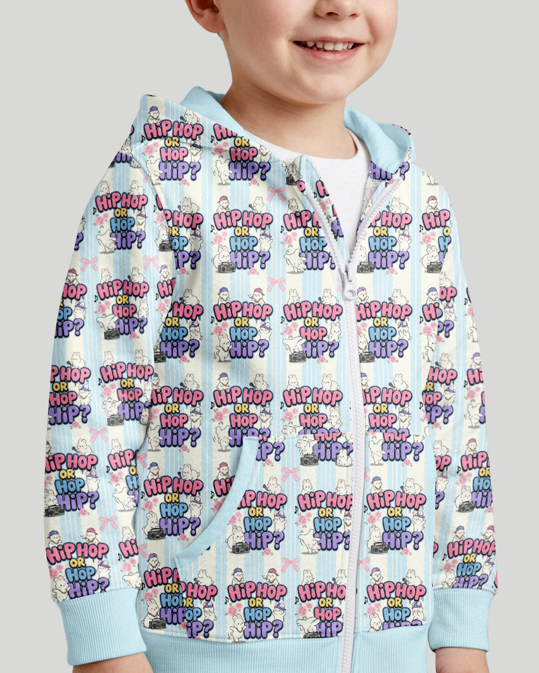 Boombox Bunny Bamboo Zip Hoodie