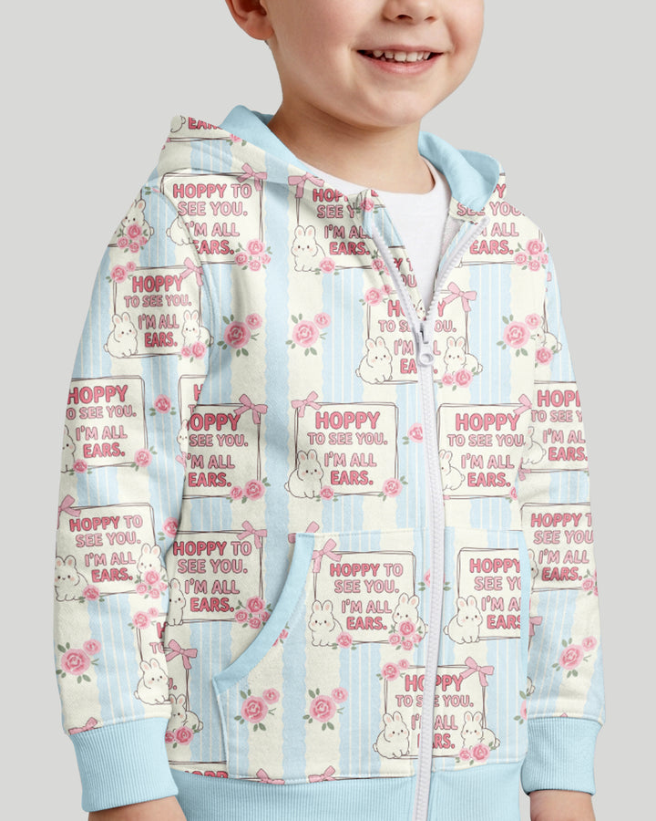 Hoppy To See You Bamboo Zip Hoodie