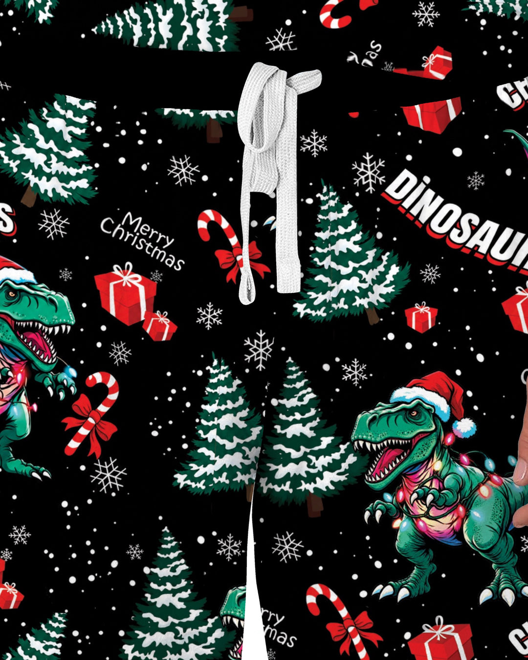 Dinosaur Raw Noel Bamboo Men's Pajama Set