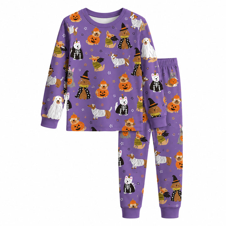 Halloween Costume Dogs Bamboo Two Piece Long Sleeve Pajama Set