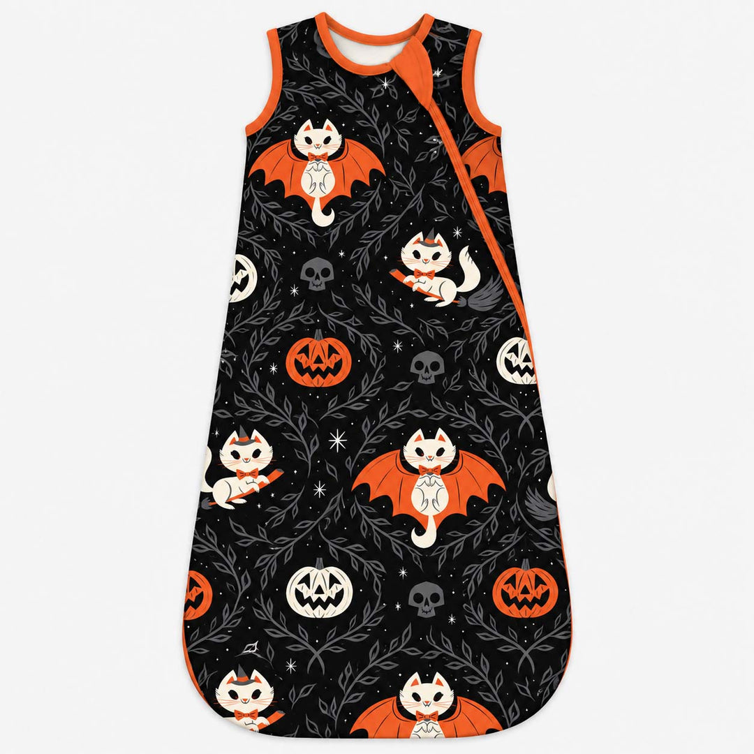 Halloween Bat Cats Bamboo Sleep Bag