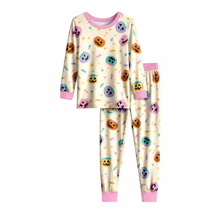 Halloween Candy Buckets Bamboo Two Piece Long Sleeve Pajama Set
