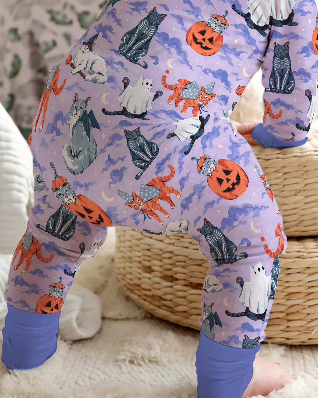 Halloween Cats in the Clouds Bamboo Convertible Zippy