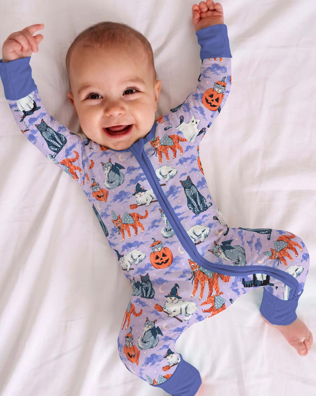 Halloween Cats in the Clouds Bamboo Convertible Zippy
