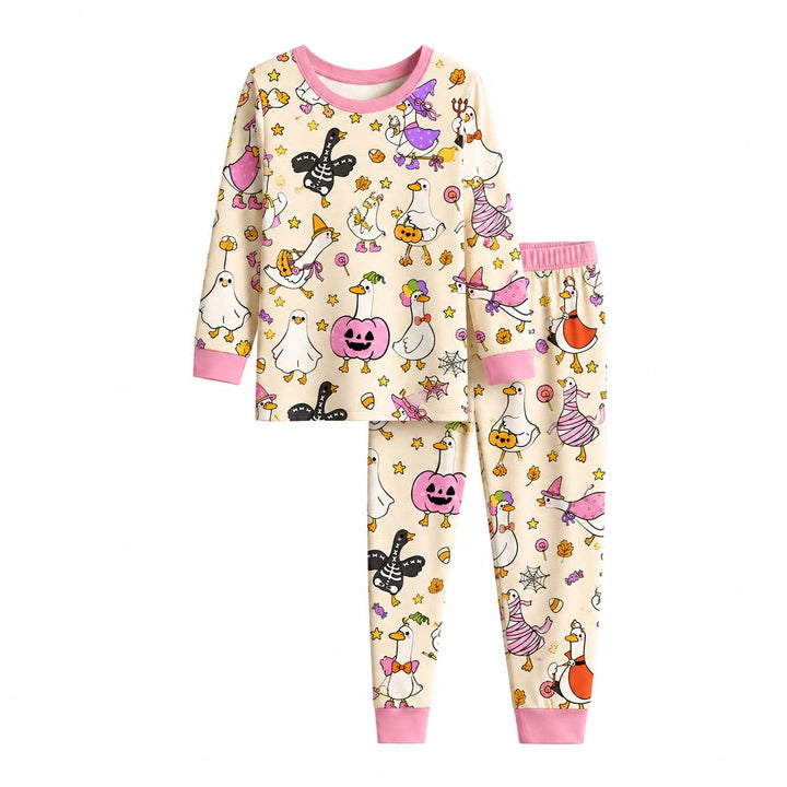 Halloween Costume Geese Bamboo Two Piece Long Sleeve Pajama Set