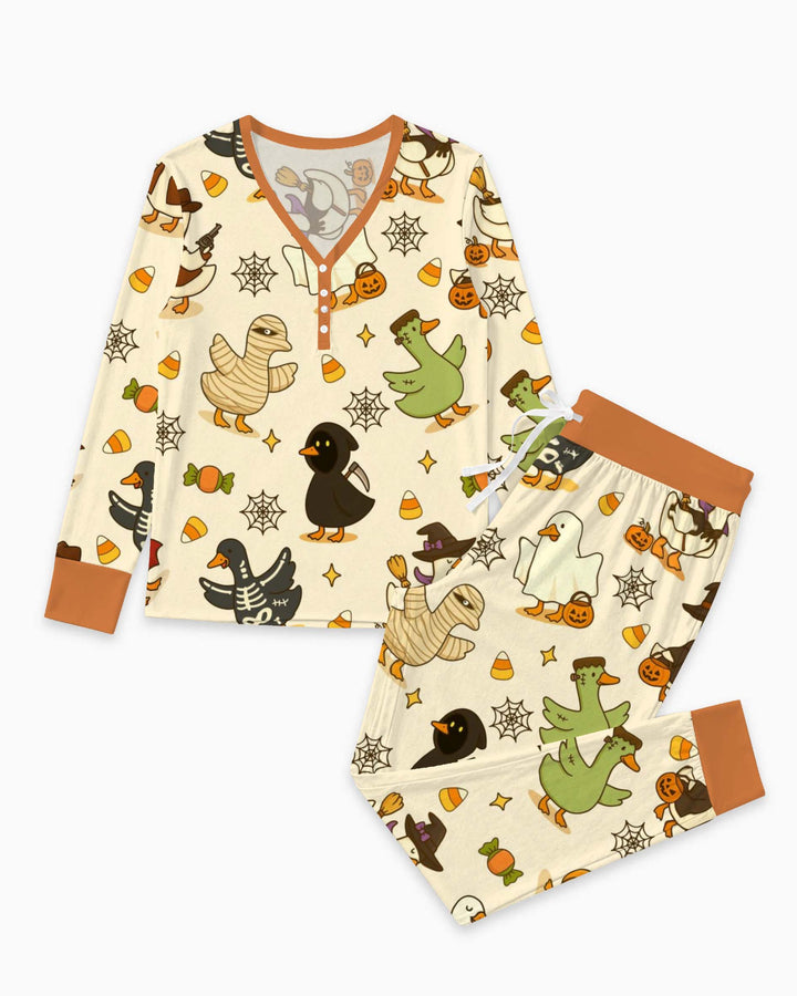 Halloween Goose Parade Bamboo Women Pajama Set