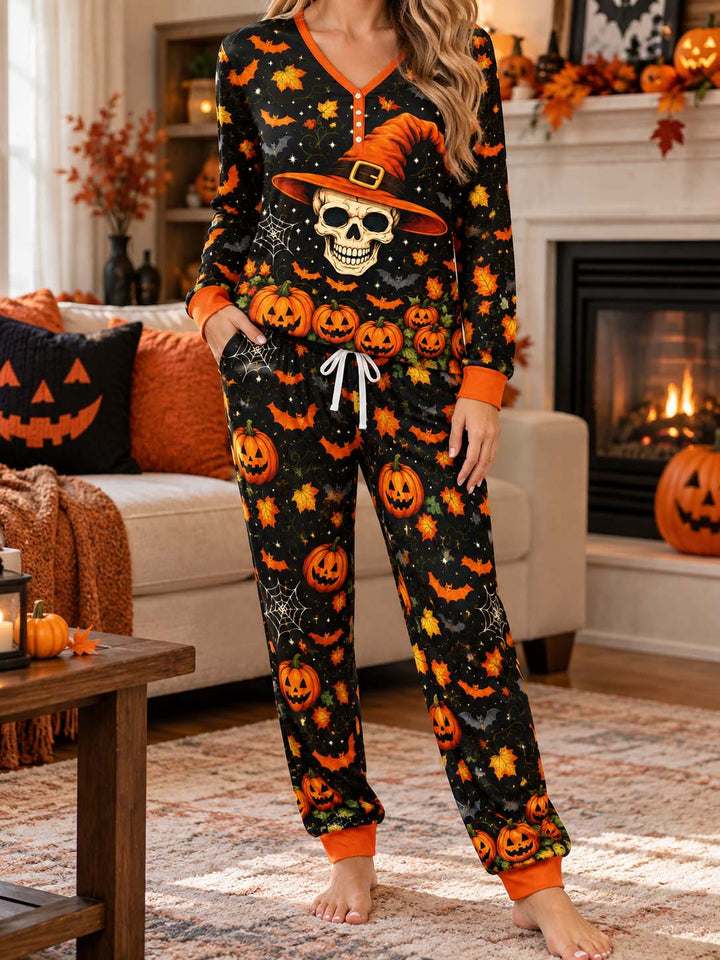Halloween Skull Magic Bamboo Women Pajama Set