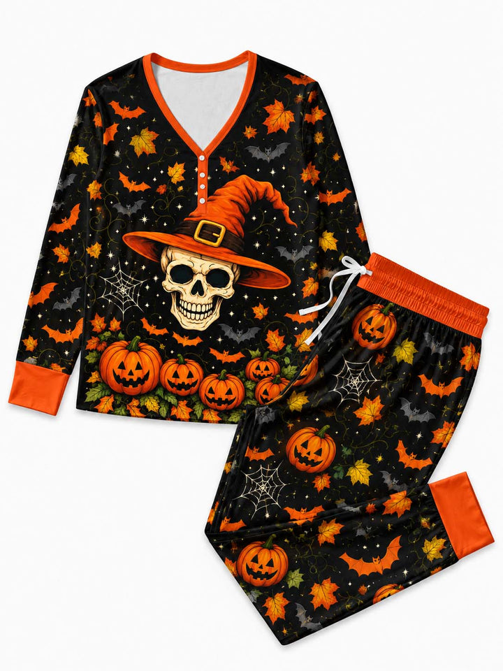 Halloween Skull Magic Bamboo Women Pajama Set