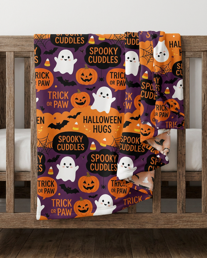 Happy Howl-O-Ween Bamboo Blanket