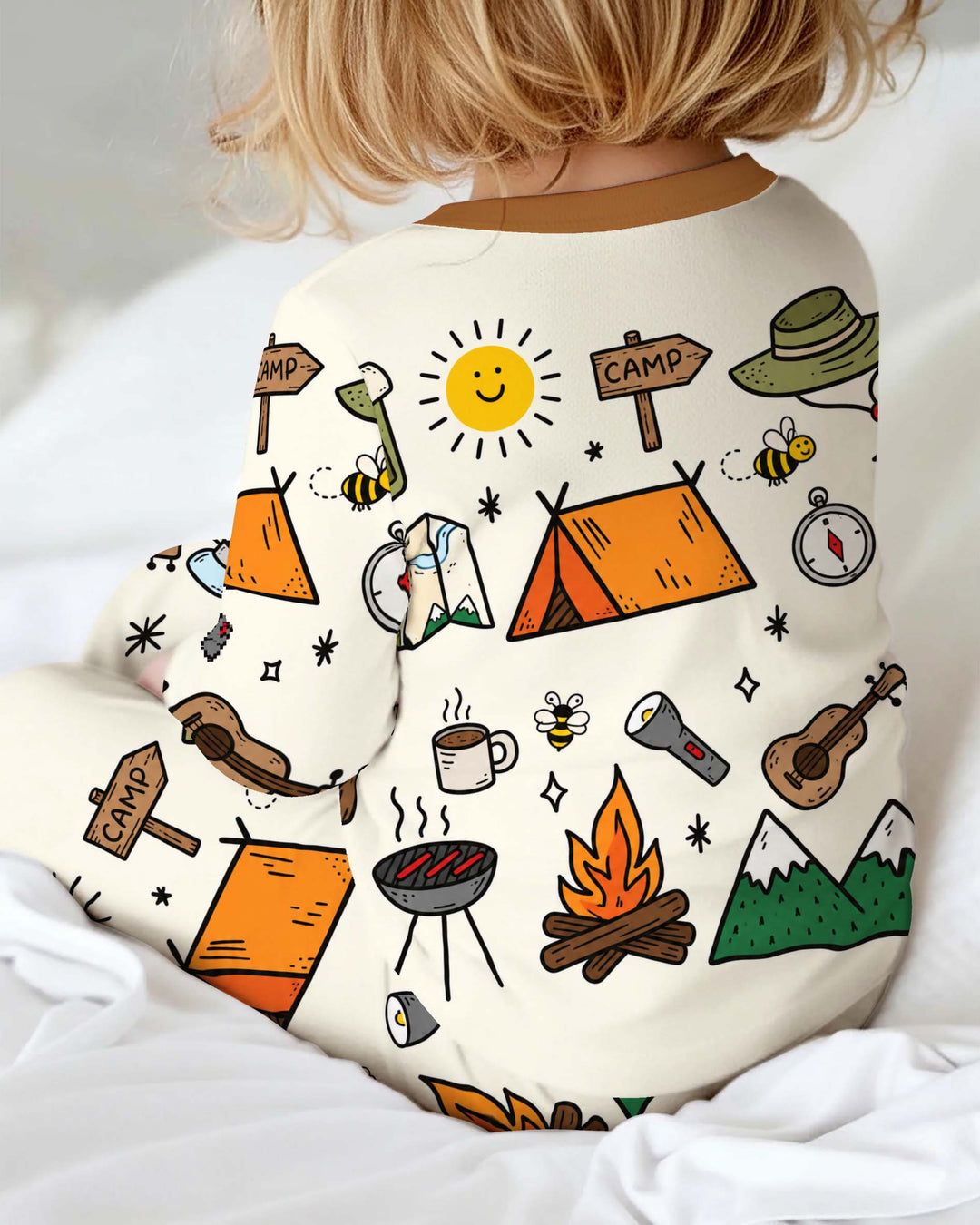 Happy Camping Essentials Bamboo Two Piece Long Sleeve Pajama Set