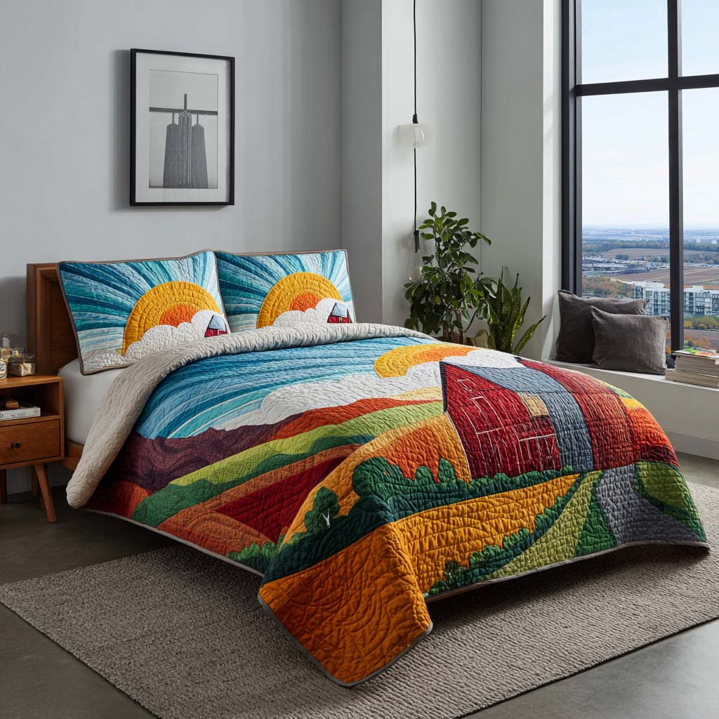 Happy Summer Days Bamboo Quilt Bedding Set