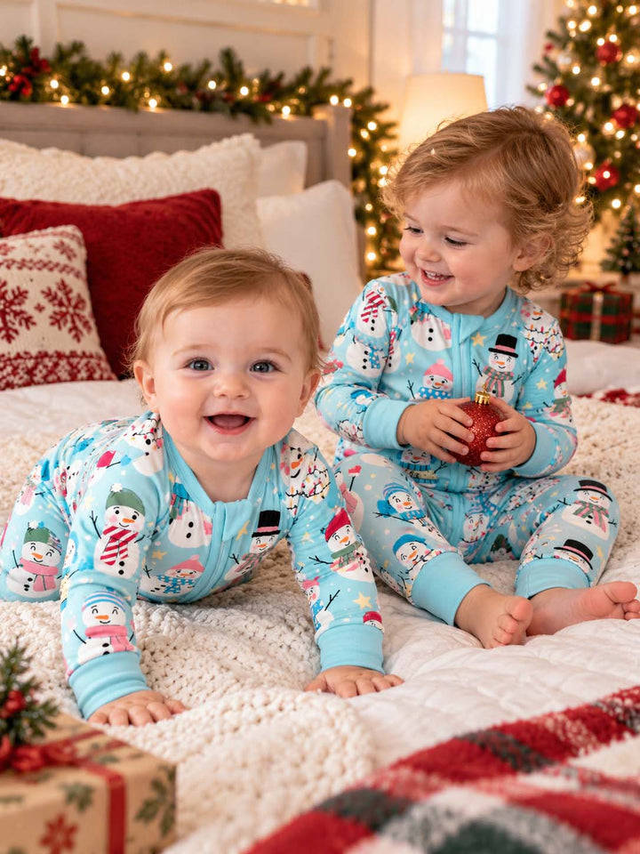 Happy Winter Snowmen Bamboo Convertible Zippy