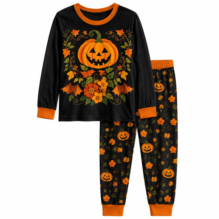 Harvest Pumpkin Glow Bamboo Two Piece Long Sleeve Pajama Set