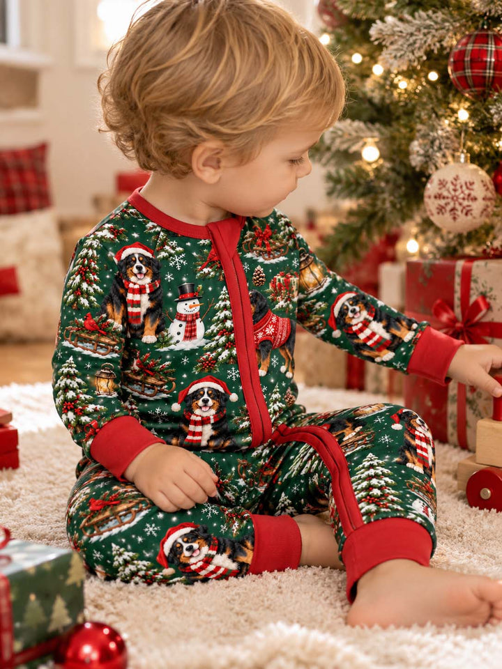 Holly Bernese Christmas Bamboo Convertible Zippy