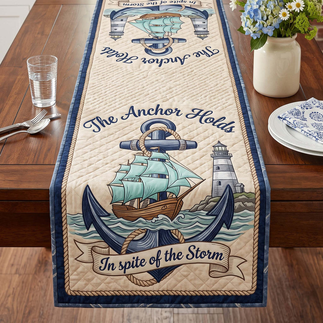 Hope Anchors Soul Quilt Table Runner