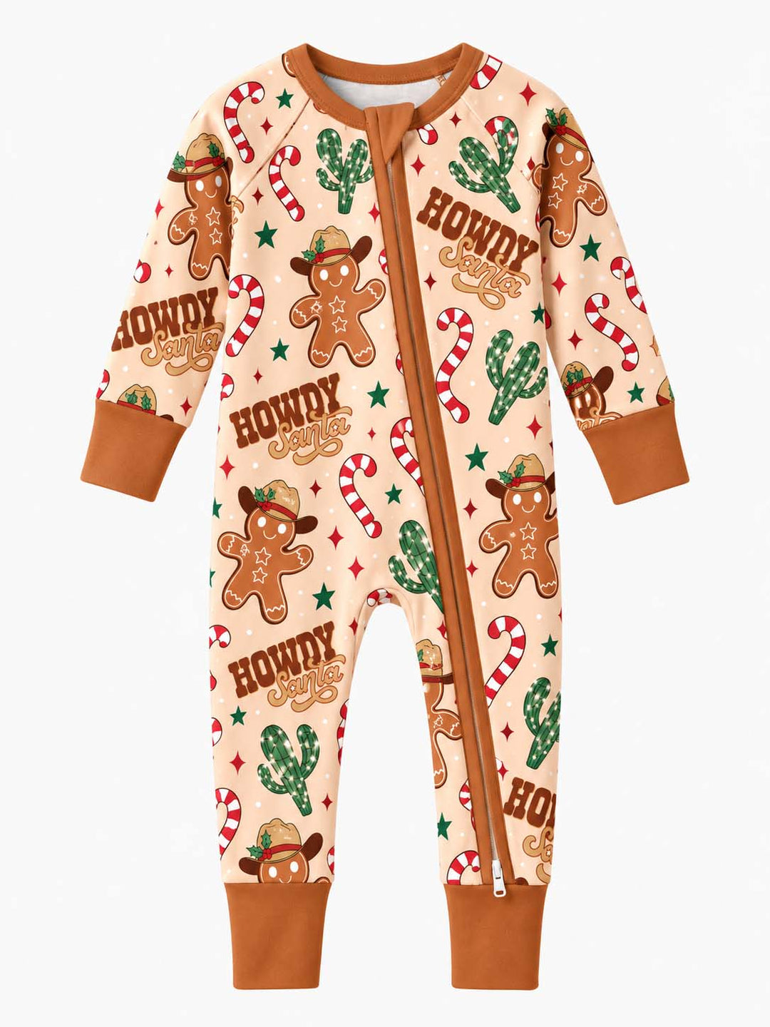 Howdy Santa Gingerbread Christmas Bamboo Convertible Zippy