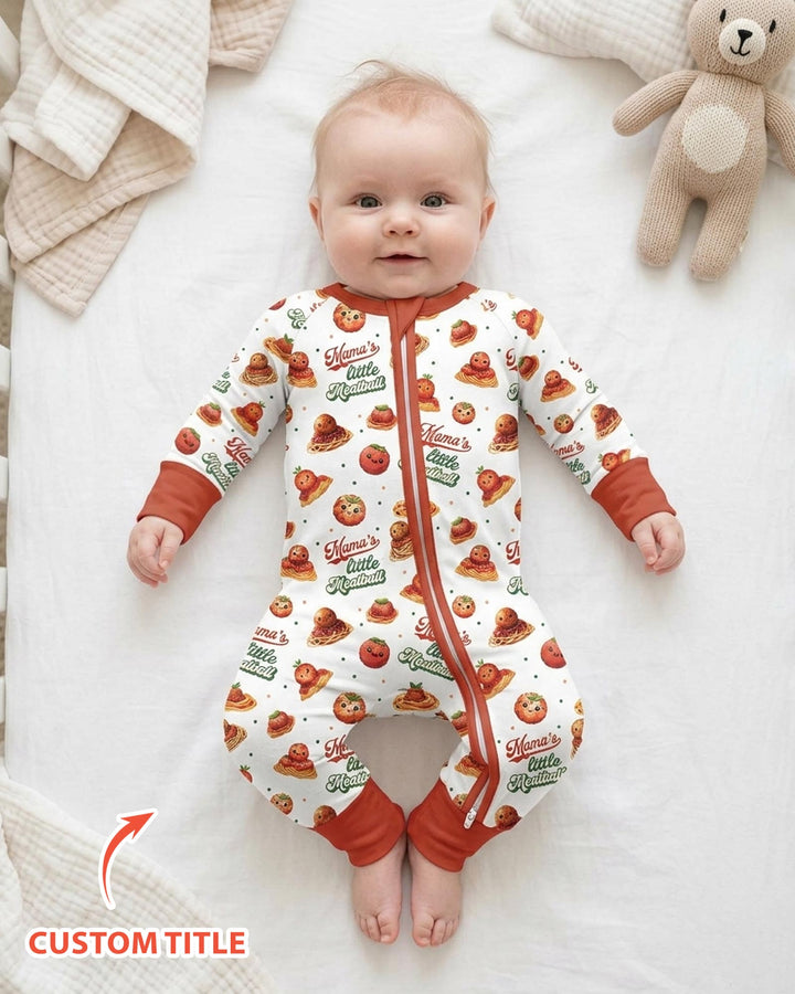 Custom Name Little Meatball Bamboo Convertible Zippy