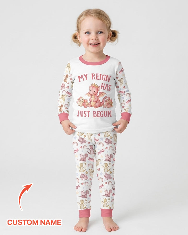 My Reign Has Just Begun Custom Name Bamboo Two Piece Long Sleeve Pajama Set