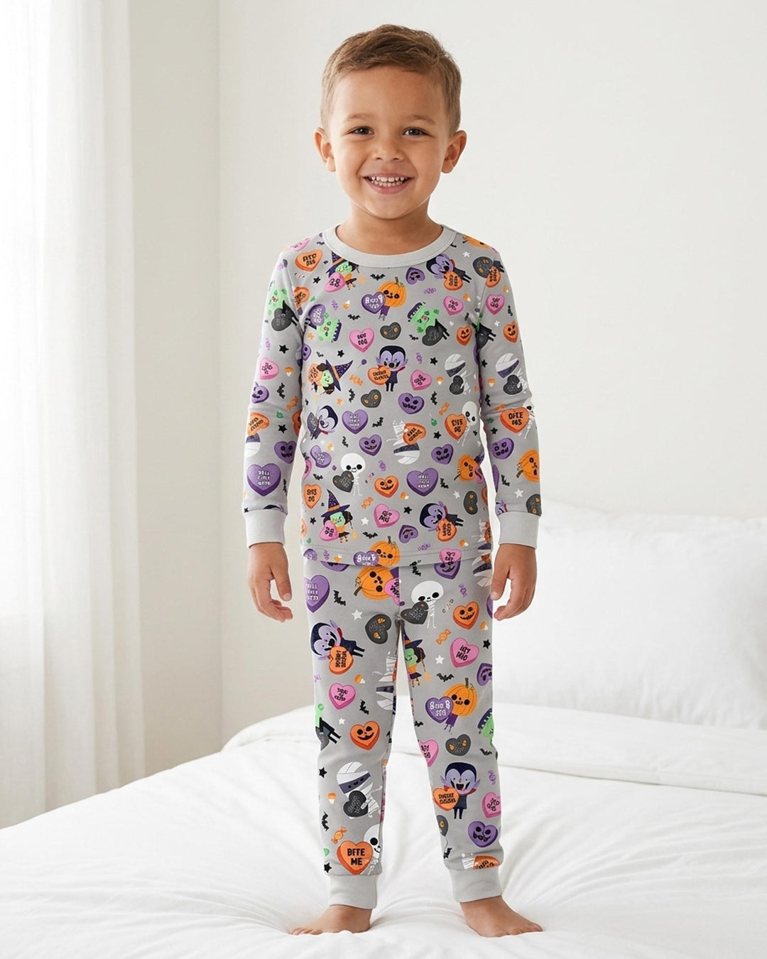 Boo Crew Monster Bamboo Two Piece Long Sleeve Pajama Set