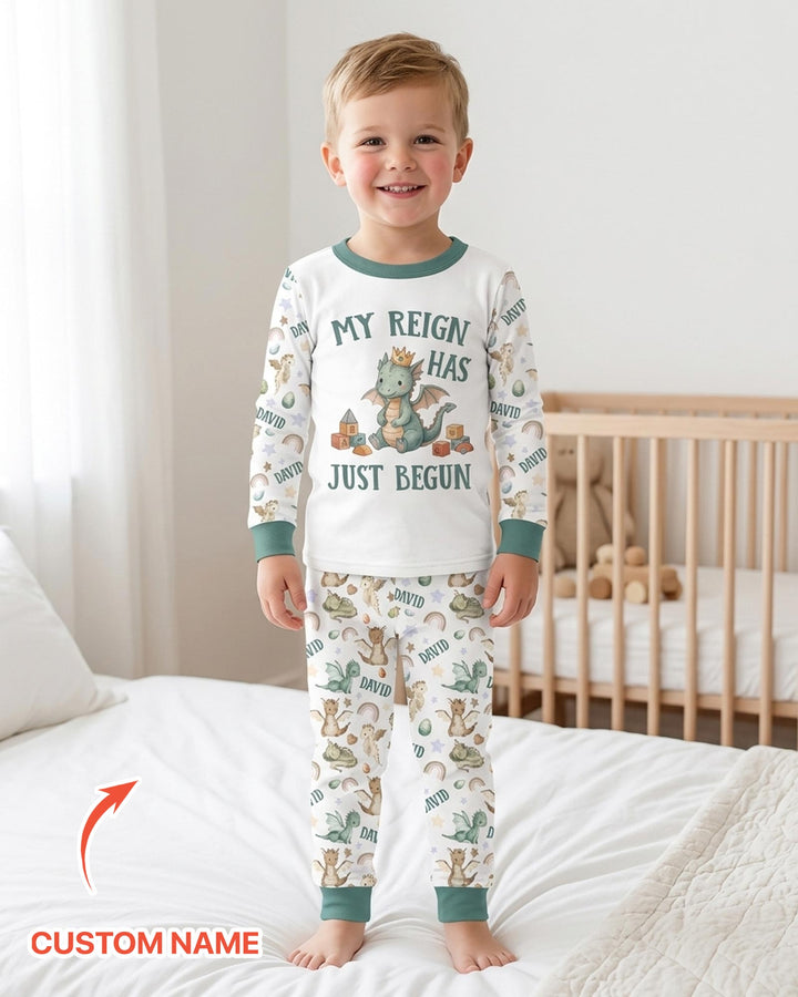 My Reign Has Just Begun Custom Name Bamboo Two Piece Long Sleeve Pajama Set