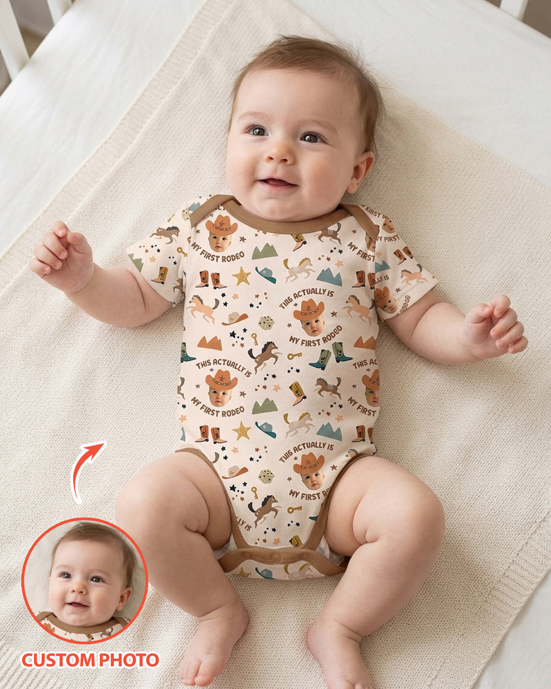 Custom Photo This Actually Is My First Rodeo Bamboo Bodysuit