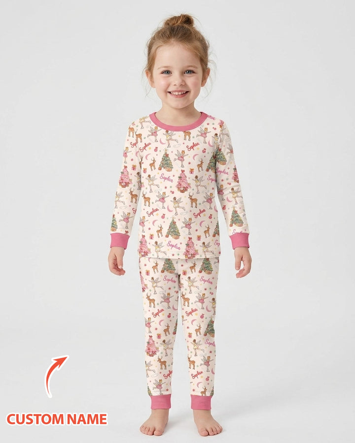 Christmas Checkered Bamboo Two Piece Long Sleeve Pajama Set