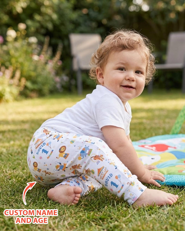 Custom Name Birthday Circus Bamboo Jogger