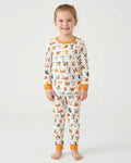Basketball Alphabet Bamboo Two Piece Long Sleeve Pajama Set