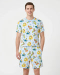 Little Book Worm Family Matching Bamboo Men Short Sleeve Short Pajama Set