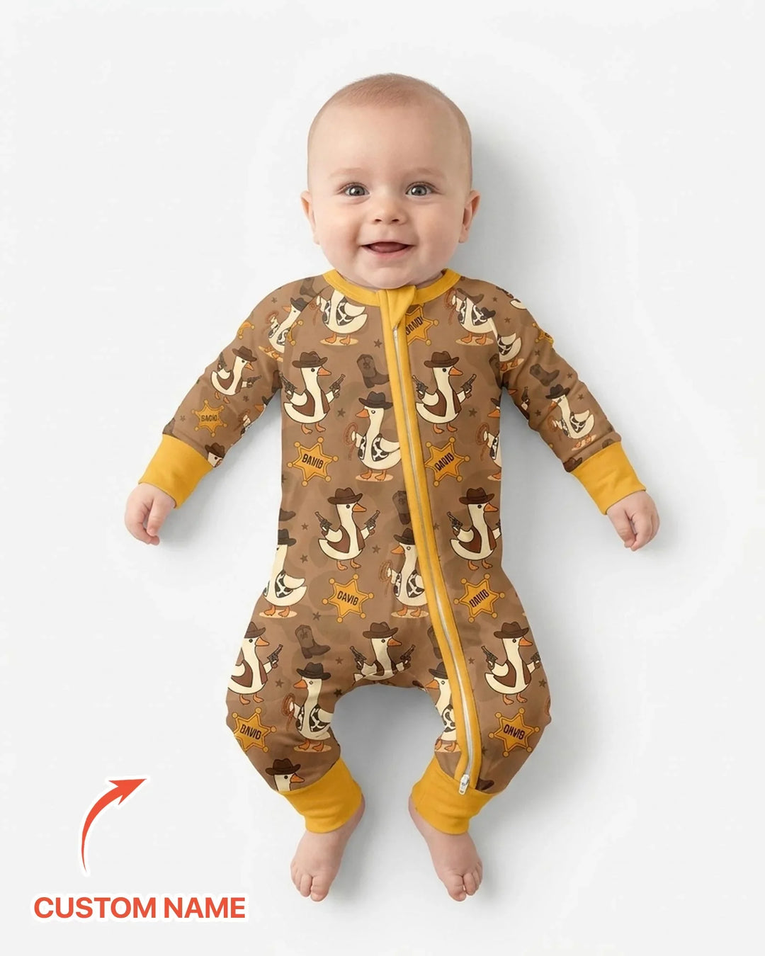 Custom Name Wild West Goose Bamboo Convertible Zippy