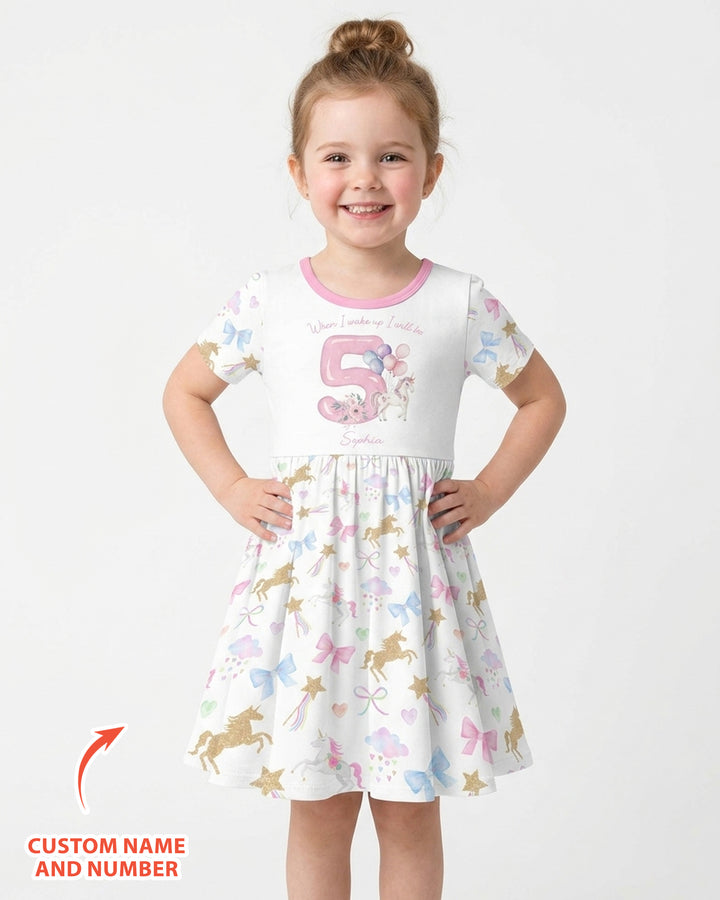 Custom Name When I Wake Up I Will Be Birthday Bamboo Twirl Dress