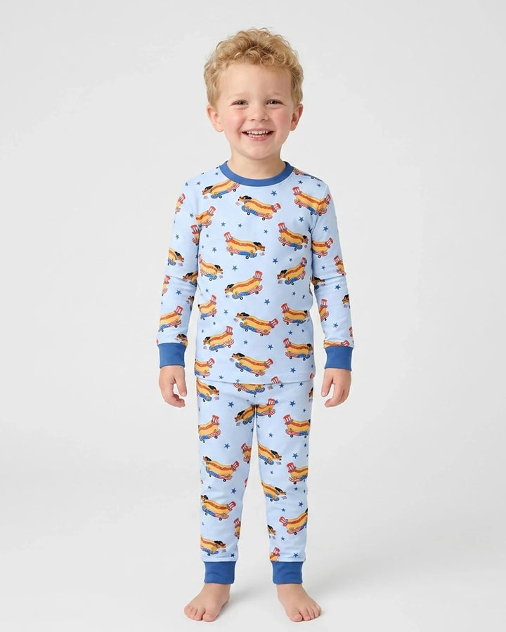American Hot Dog Bamboo Two Piece Long Sleeve Pajama Set