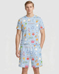 Family Rosh Hashanah Matching Bamboo Men Short Sleeve Short Pajama Set