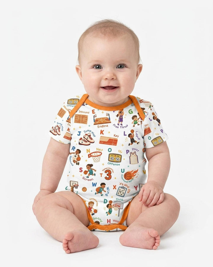 Basketball Alphabet Bamboo Bodysuit