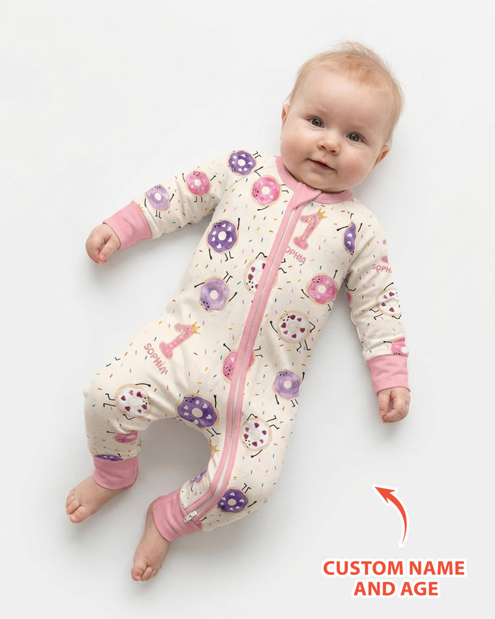 Custom Birthday Donut Bamboo Convertible Zippy